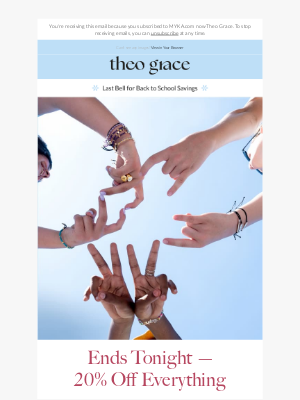 Last Day for Meaningful Back to School Gifts — 20% Off Ends Tonight