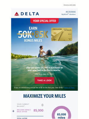 Delta Air Lines - Check It Out: This 85K Bonus Miles Offer is Waiting for You