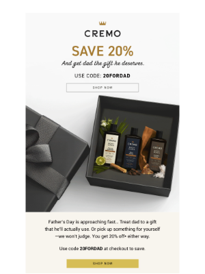 Cremo - Father’s Day gift recos