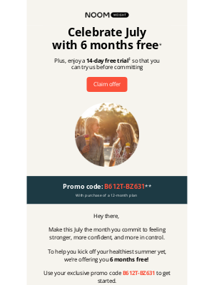 Noom - Celebrate with 6 months free 🎆