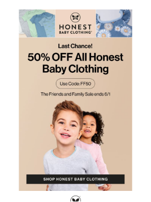 The Honest Company - Celebrate Memorial Day with 50% Off Honest Baby Clothing