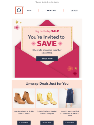 QVC - You're Invited! Big Birthday Sale