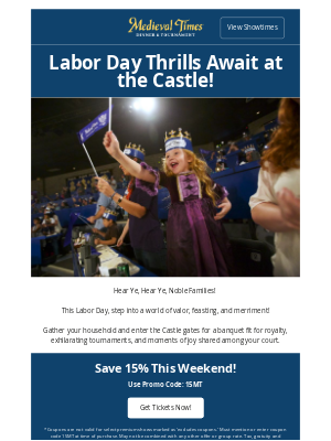 Medieval Times - Your Labor Day Adventure Starts Here! 🏰
