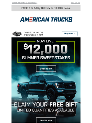 American Trucks - ⏲️ Secure Your Free Gift + $12K Giveaway LIVE