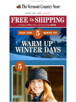 Vermont Country Store - Our top 5 ways to warm up your winter