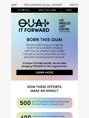 OUAI HAIRCARE - Celebrate Pride month with us