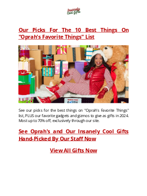 Segment - Our Gift List or Oprah's? What's Better?