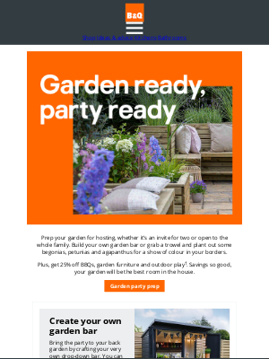 DIY at B&Q (UK) - 25% off garden furniture & BBQs | Bring the party to your garden 🎉