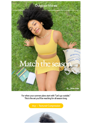 Outdoor Voices - Your go-to summer uniform.
