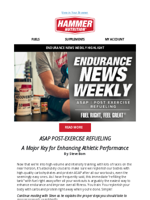 Hammer Nutrition - ASAP Post-Exercise Refueling