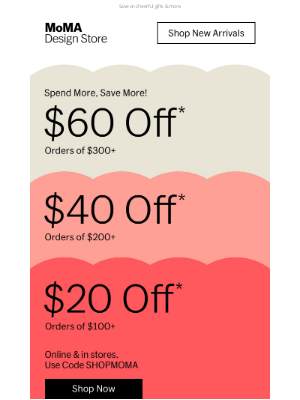 Museum of Modern Art Store (MoMA) - Don't Miss Up to $60 Off Sitewide
