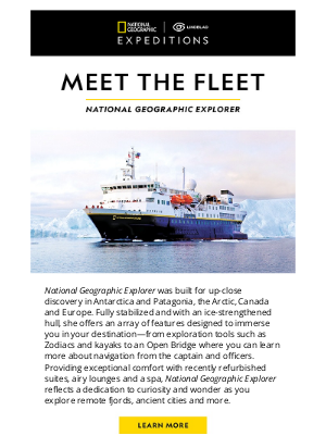Lindblad Expeditions - ⛴ Meet National Geographic Explorer, A Ship Built for Awe