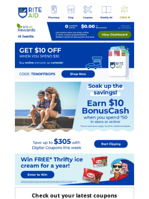 Rite Aid - Up to $305 in Digital Coupon Savings!