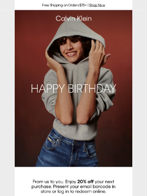 Calvin Klein - Happy Birthday, Amanda.