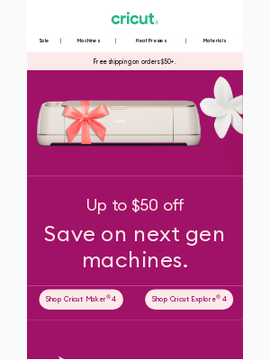 Cricut - Save on New Machines Now 🙌