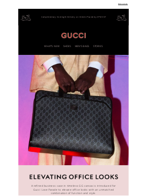 Gucci USA - A Briefcase to Elevate Office Looks