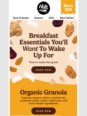 Nuts - How about a tastier breakfast?