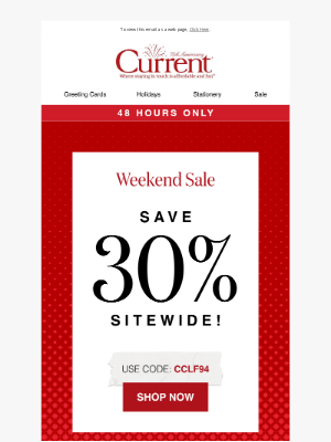Current Catalog - This Weekend Only — 30% off EVERYTHING 👀