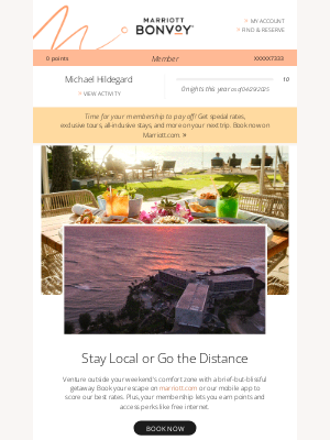 Marriott International - Michael's May Account Update: A Weekend Away? Yes, Please!