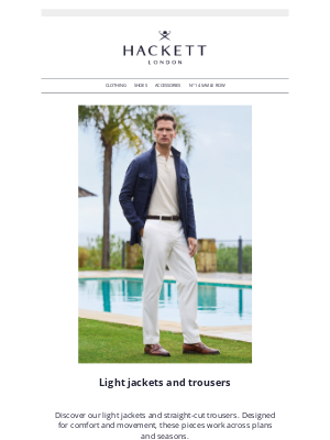 Hackett London - Update your wardrobe with seasonal essentials