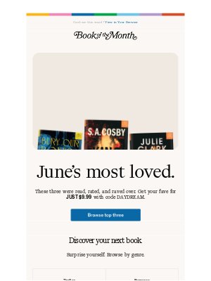 Book of the Month - June's most popular.