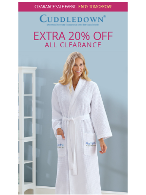 Cuddledown - SAVE BIG! All clearance = extra 20% off