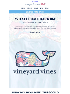 Vineyard Vines - Limited-Edition Whale Tees Are Here 🐳