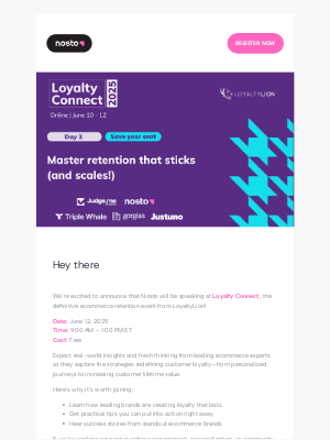 Nosto - Join us at Loyalty Connect: Future-Proof Your Retention Strategy