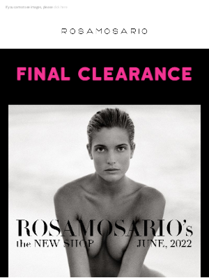 Rosamosario - THIS SHOP IS CLOSING ON 30TH JUNE FOR A NEW EXPERIENCE ! ROSAMOSARIO ENTIRE SHOP AT 60% OFF & SALES ROOM ALL UNDER 200 €