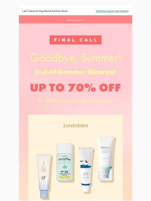 MASKSHEETS - Countdown to Fall, Last Chance to Shop End-of-Summer Deals!🌞