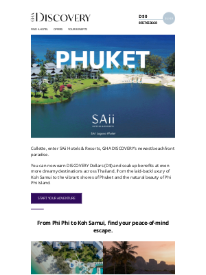 Discovery Loyalty - Say hi to SAii Hotels & Resorts