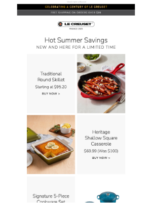 Le Creuset - Hot Summer Savings