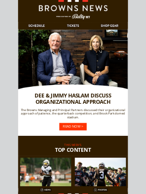 Cleveland Browns - Training Camp Update with Dee and Jimmy Haslam