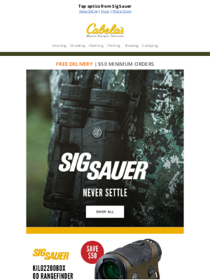 Cabela's (CA) - Scope Out The Sig Sauer Optics At Cabela's