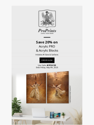CG Pro Prints - Don't Miss Out on Acrylic Savings!