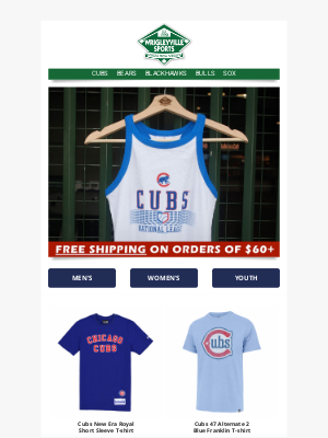 Wrigleyville Sports - Cubs Tees & Tanks for the Whole Family ➡️