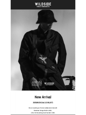 Yohji Yamamoto (Japan) - 【6/28 12:00(JST) release】WILDSIDE × Manhattan Portage BLACK LABEL Collaboration Collection