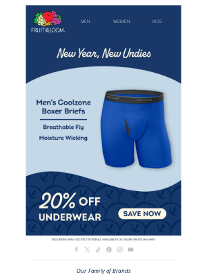 Fruit of the Loom - New Year, New Undies for Everyone!