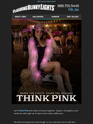 FlashingBlinkyLights.com - 🎗️ Think Pink, Glow Bright 💗