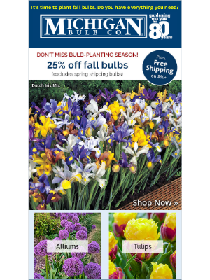 Michigan Bulb Co. - 25% off fall bulbs = more spring blooms!  🌸🌷🏵