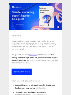 Unbounce - [Ebook] A/B test more, stress less
