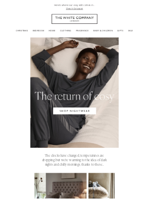 The White Company - Dark, chilly evenings? We’re warming to them