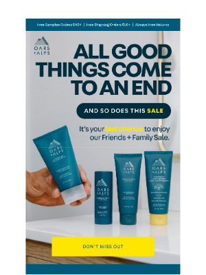 Oars + Alps - LAST DAY: Friends + Family Sale