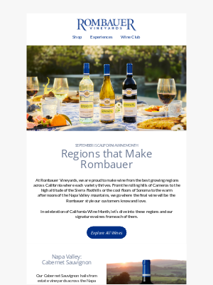 Rombauer Vineyards - Celebrating California Wine Month with Rombauer