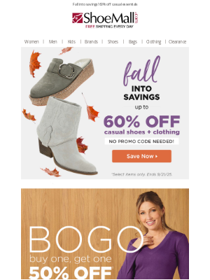 ShoeMall - Elevate fall outfits with 60% off casuals