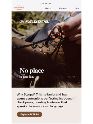 Cotswold Outdoor (United Kingdom) - No trail too remote – Discover SCARPA