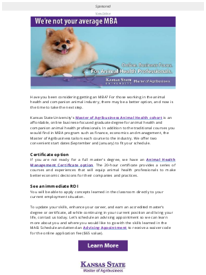 Today's Veterinary Business - K-State MAB: Not your Average MBA