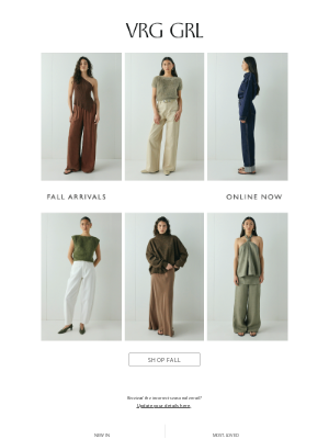 VRG GRL - Your Fall Refresh