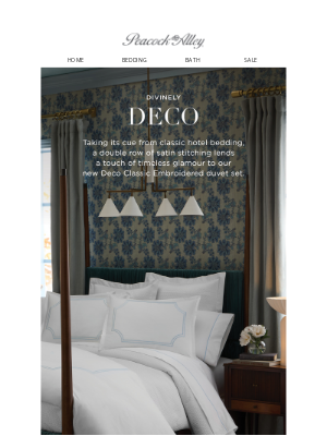 Peacock alley - New Arrival: Deco Embroidered Duvet