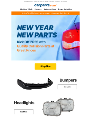 CarParts - 🛠️ Fresh Year, Fresh Ride: Top Collision Parts for Your Car